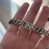 Айс аут Cuban Link цепь с цирконием, серебро 925 2