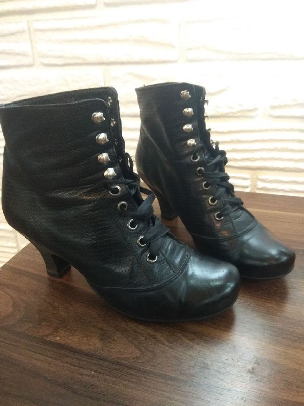 Женские ботинки полусапожки кожаные винтажные