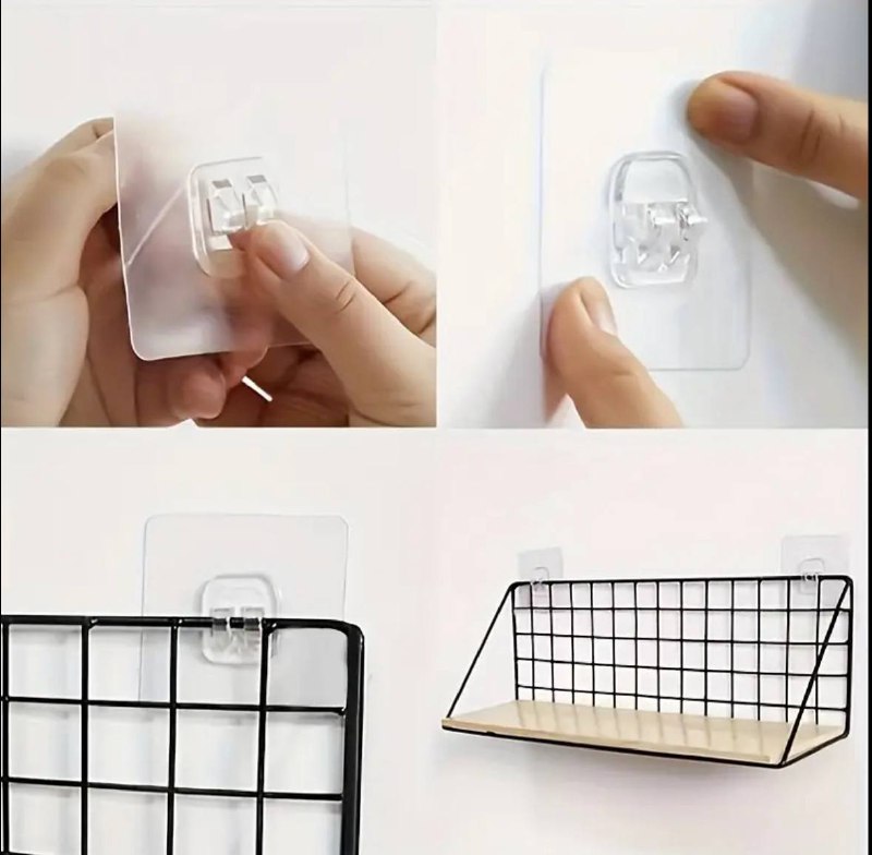 Настенная полка 14x11x35 см с двумя видами крепления 3