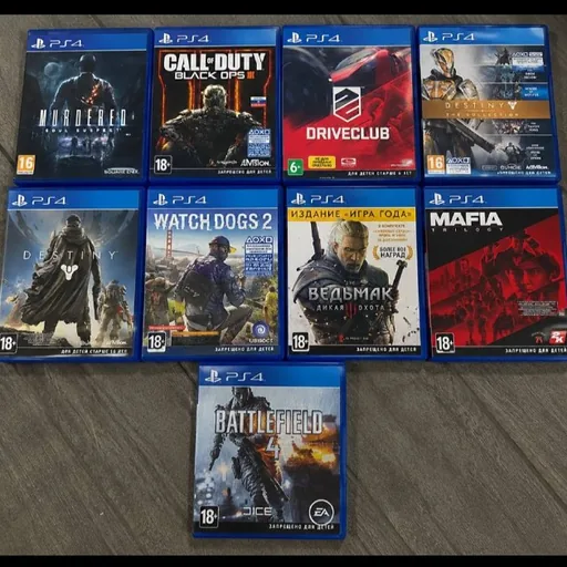 Диски для PlayStation 4: Murdered, Call of Duty, Driveclub