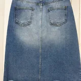 Женские джинсовые куртки и юбка 8