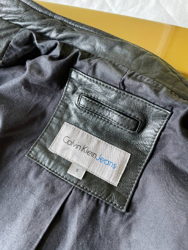 Кожаная куртка Calvin Klein, мужская 2
