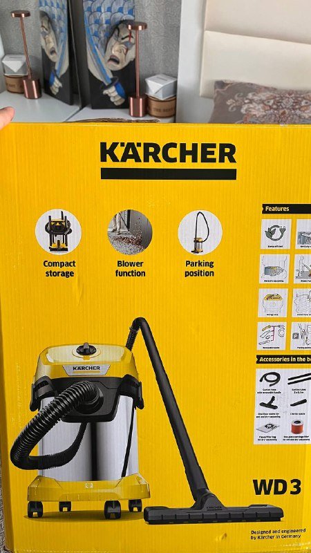 Пылесос Karcher WD 3 со сменными мешками 4