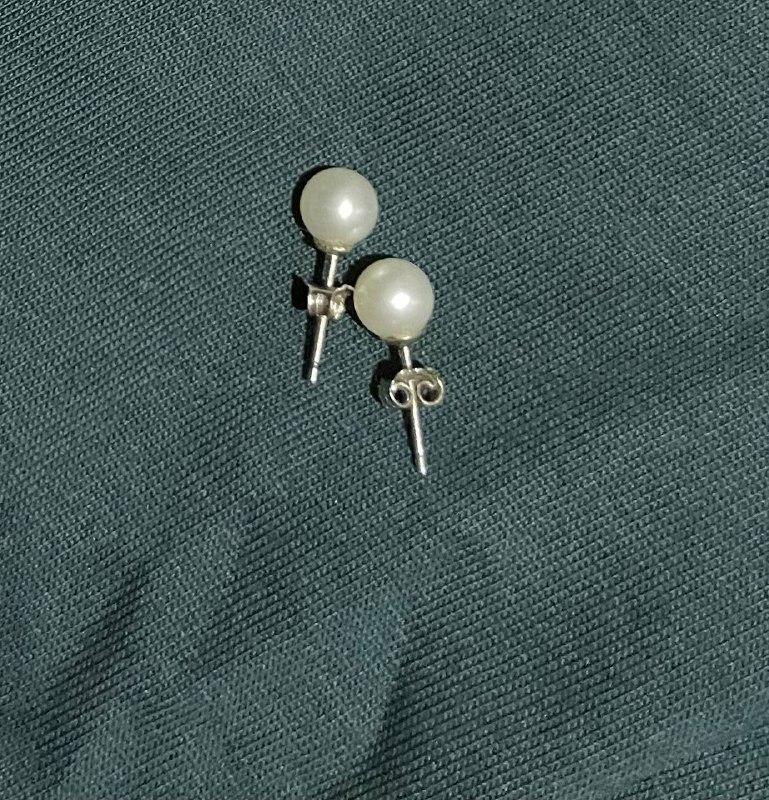 Сережки с жемчугом из серебра 925