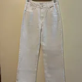 Джинсы Zara, белые джинсы Defacto, розовый топ 1