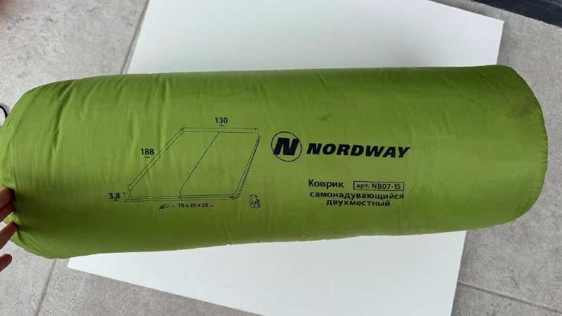 Самонадувающийся коврик Nordway, двухспальный матрас Intex