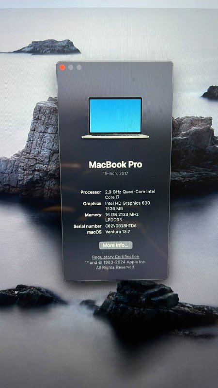 MacBook Pro 2017 15 дюймов 3