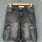 Черные джинсовые шорты Bershka 1