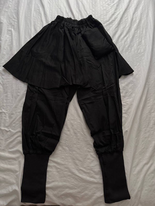 Хакама японские штаны, майка-накидка с капюшоном