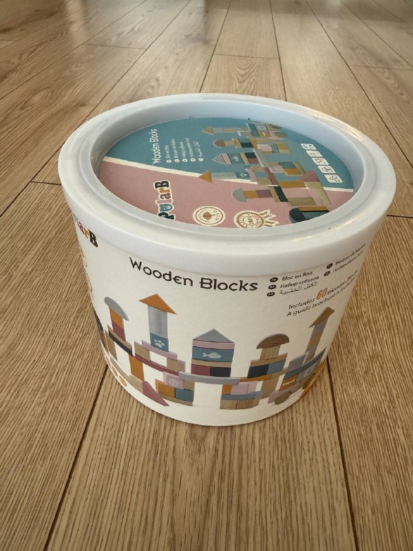 Деревянный детский конструктор wander blocks 60 деталей