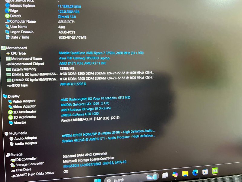 Ноутбук ASUS TUF FX505DD, ASUS TUF F15 FA506II 5