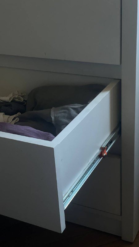 Комод с 4 ящиками белый вместительный 2