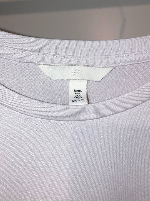 Белый лонгслив H&M размер L 3