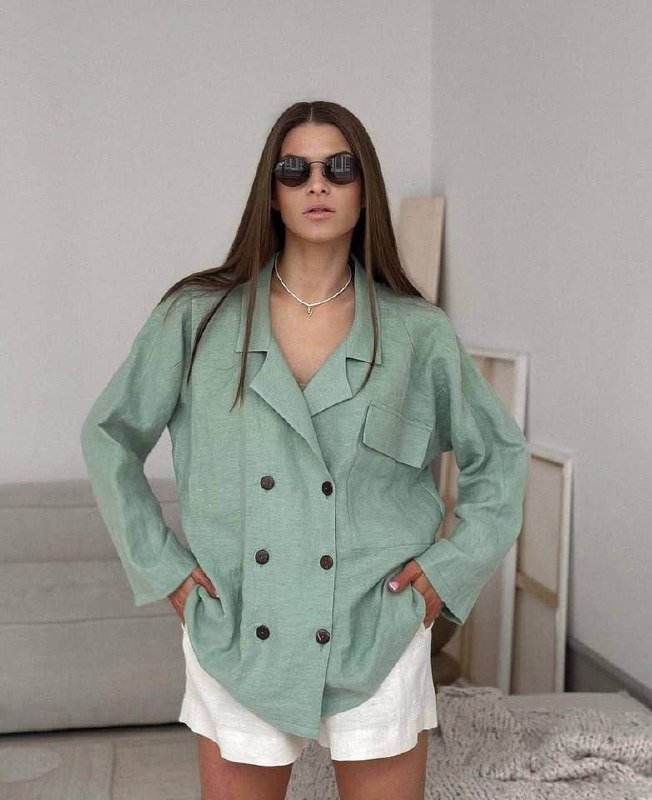 Пиджак из 100% льна размера М