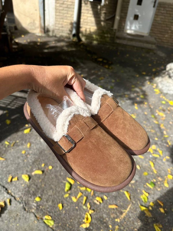 Теплые осенние тапки лоферы размер 37-37,5