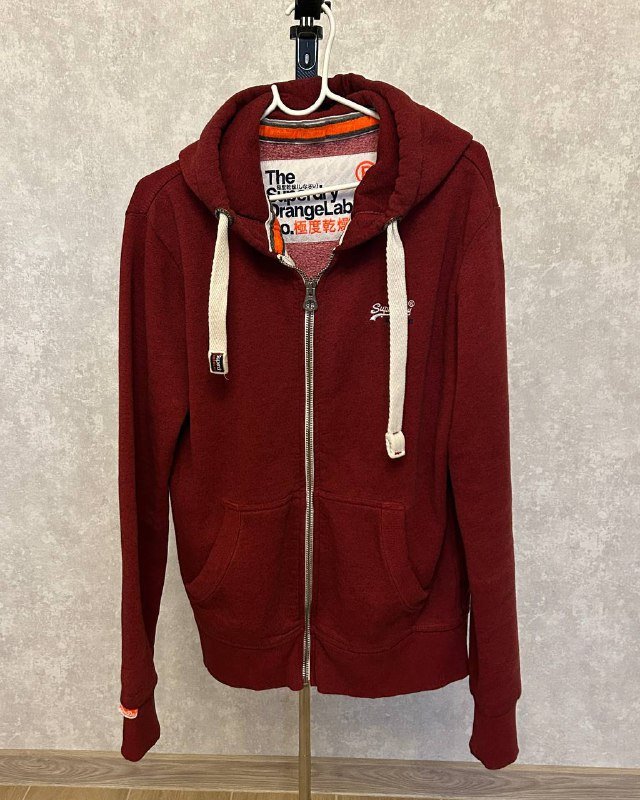 Толстовка Superdry мужская размер M бордовая