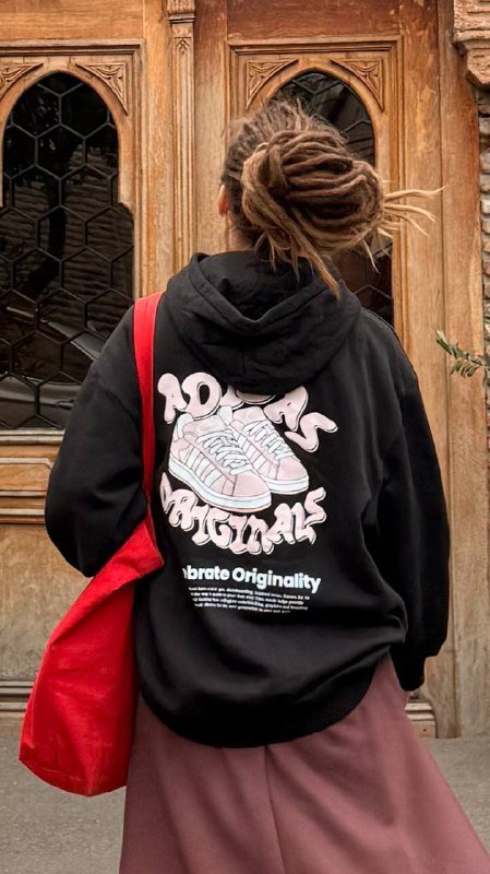 Черный худи adidas размер M 2