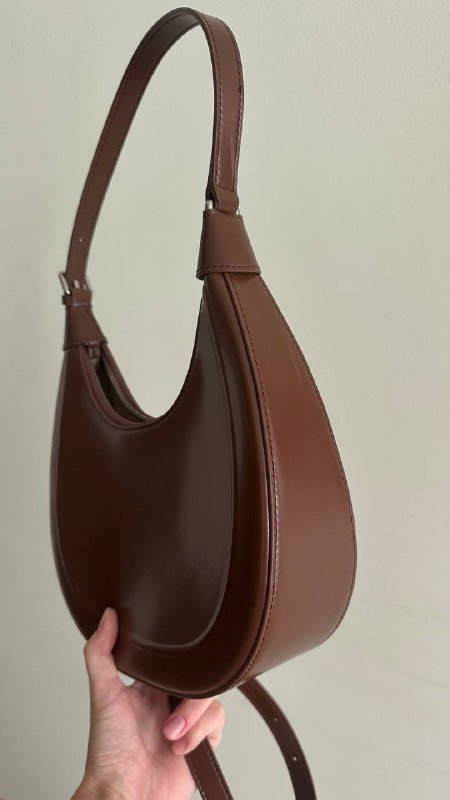 Сумка из натуральной кожи Massimo Dutti бежевая и шоколадная 5