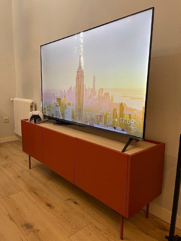 Тумбочка под телевизор терракотового цвета 2