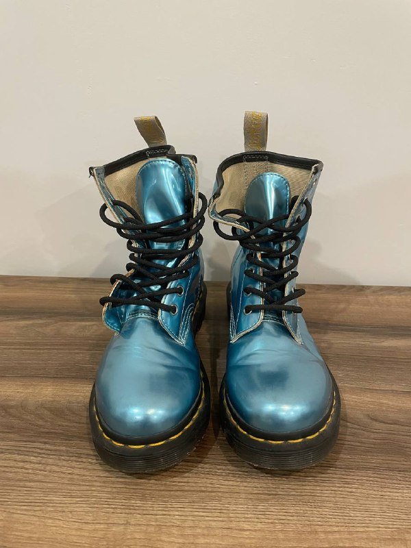 Ботинки Dr.Martens розовые и синие 3