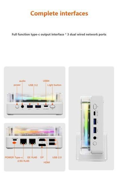 Мини-ПК Genmachine Ryzen9 8945HS ES, Radeon 780M, 16GB/512GB 4