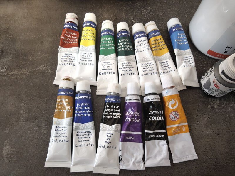 Акриловые краски, картонные бирки 2