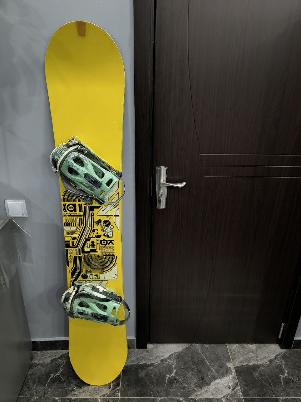 борд с креплениями, ботинки для сноуборда