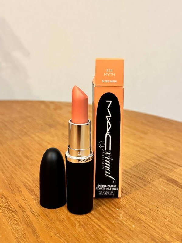 MAC Glowplay Tendertalk Lip Balm, Satin Lipstick Myth, Strobe Beam Liquid Blush Apricot Jelly 2