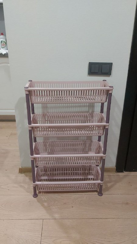 Полка пластиковая четырёхъярусная