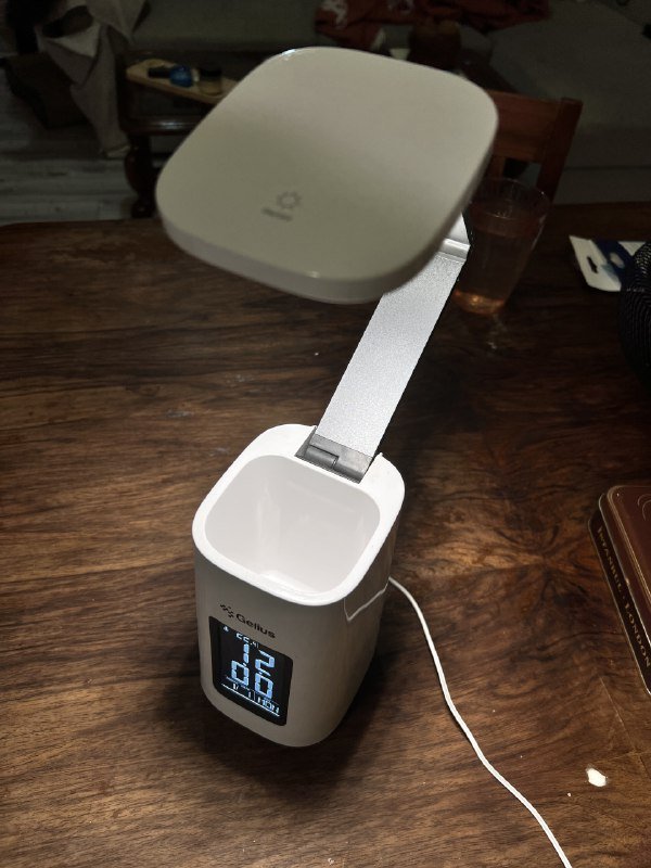 Настольная лампа Gelius GP-LTL003 с часами и подставкой