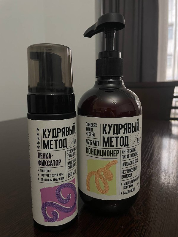 Пенка для волос и бальзам кондиционер Кудрявый метод