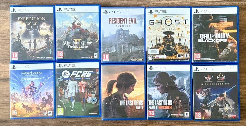 Игры на дисках для PS5 Resident evil, Kingdom come, Horizon, Call of Duty и др.