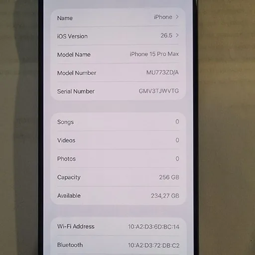 iPhone 15 Pro Max 256Gb