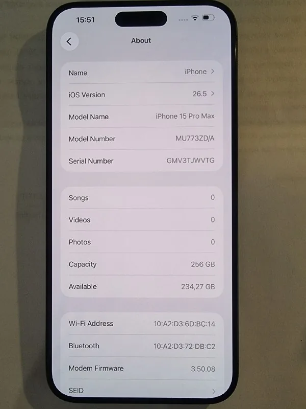 iPhone 15 Pro Max 256Gb 1