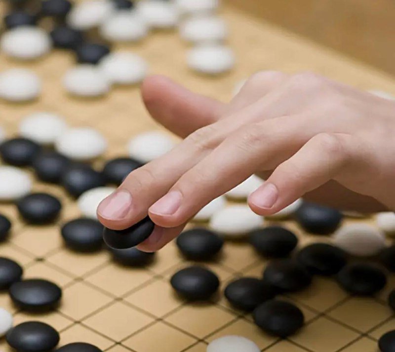 Набор для игры в Go с кожаной подложкой и каменными фишками