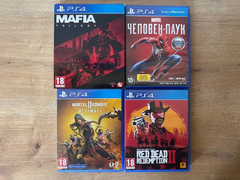 Mafia Trilogy, Marvel Spider Man, Mortal Kombat 11 Ultimate, Red Dead Redemption 2