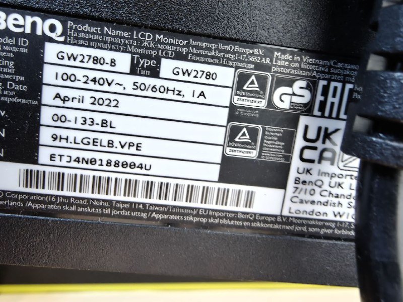 Монитор BenQ gw2780 2