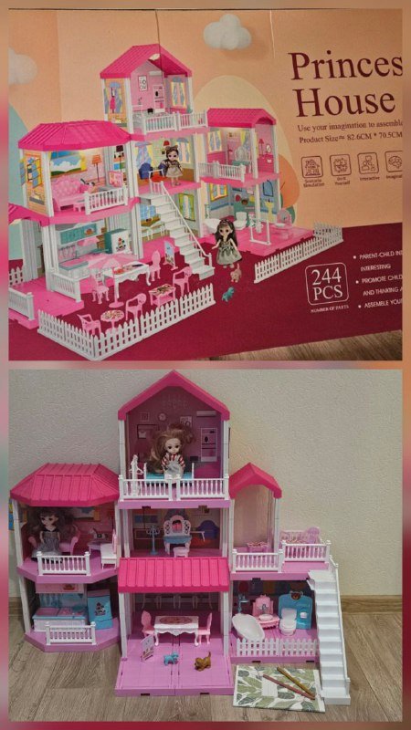 Домик для кукол с мебелью