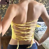 Жёлтый женский топ 3