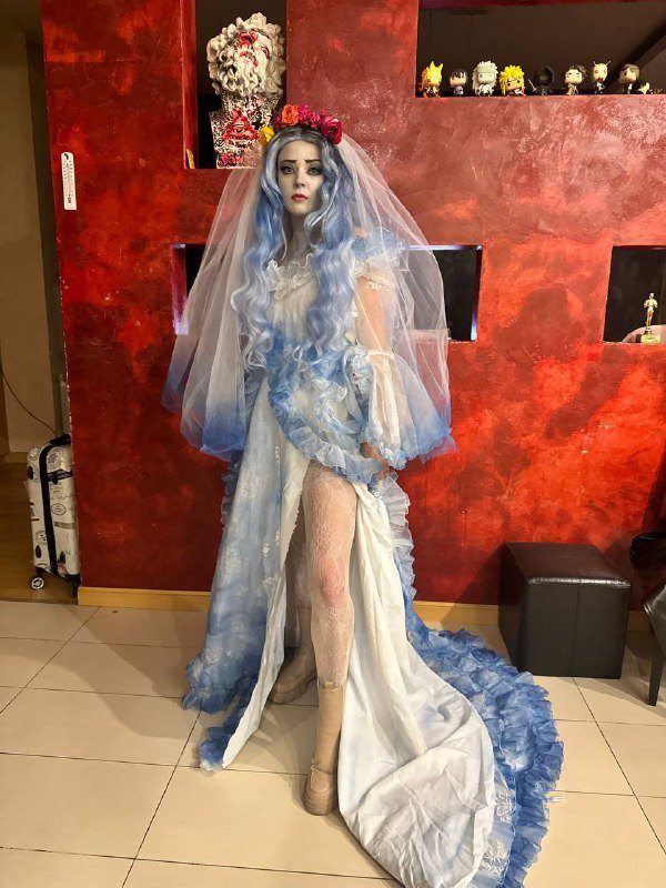 Костюм Хэллоуин парик, платье, фата 2