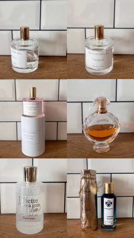 Juliette has a gun, Zarkoperfume The MUSE, Zarkoperfume pink molecule, Olympea Paco Rabbane, Mancera French Riviera