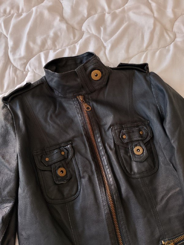 Винтажная куртка Zara, 100% натуральная кожа 2