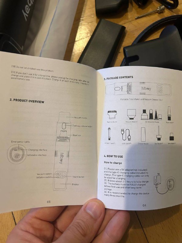 Пылесос и насос 2 в 1 для машины и велосипедов 3