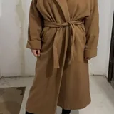 Wool wrap coat, size L 1