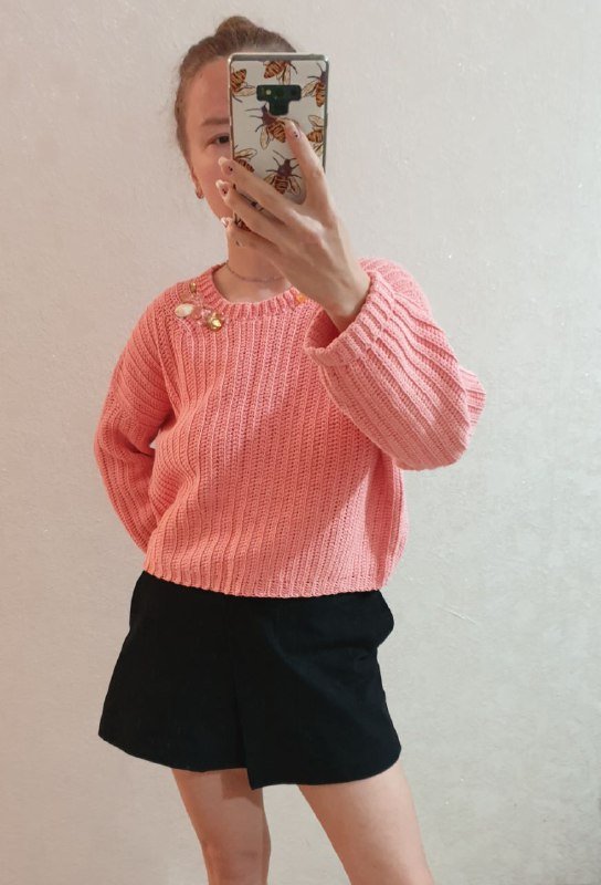 Свитер ручная работа, Юбка-шорты Zara 5