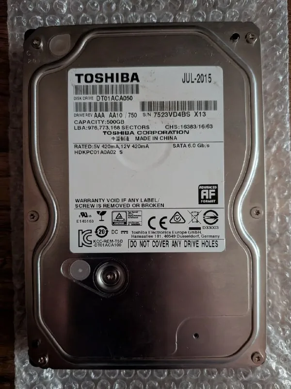 Жесткий диск Toshiba 500GB
