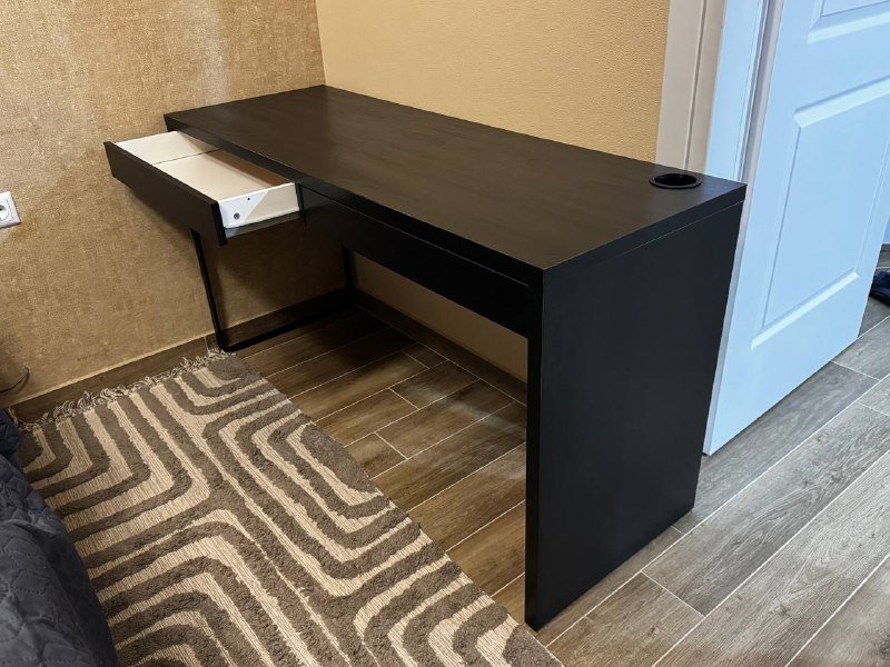 Письменный стол с ящиками IKEA MICKE черный 2