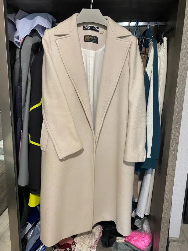 Женское шерстяное пальто Zara 1