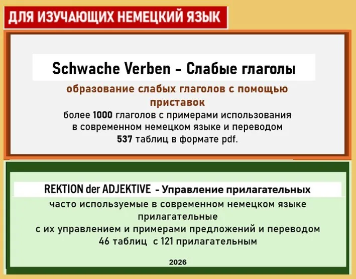 Слабые глаголы, управление прилагательных