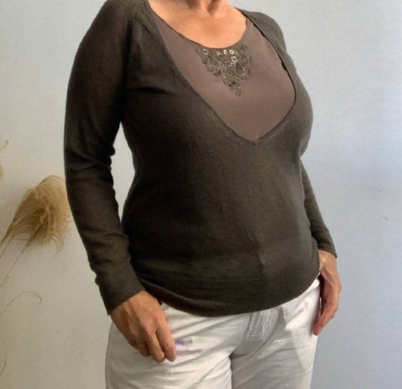 Дизайнерский джемпер Stills альпака шёлк вышивка 2